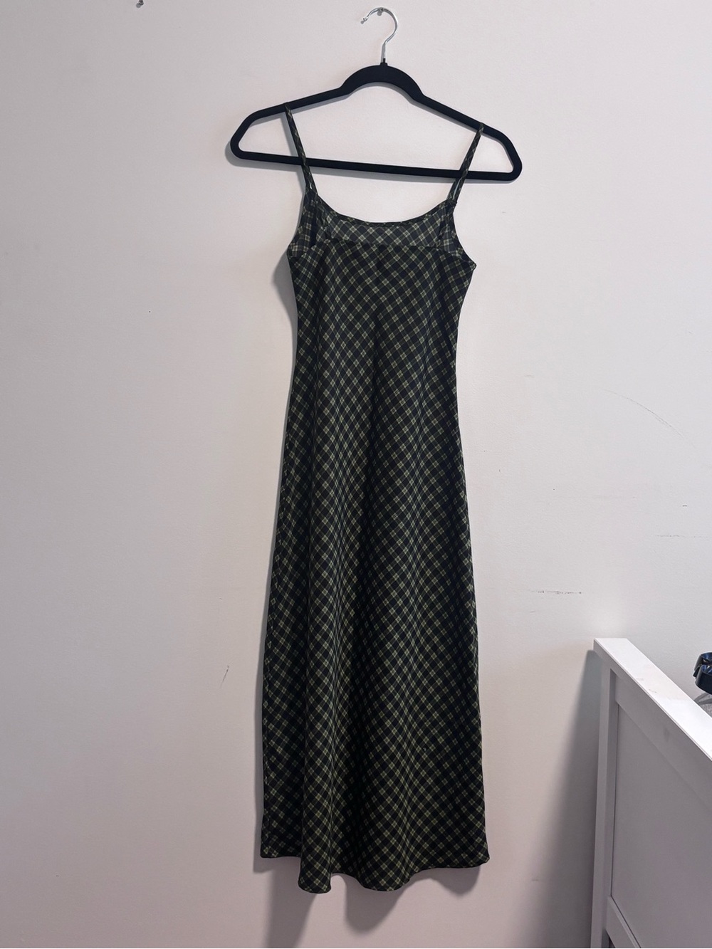 LEVIS Green Plaid Slip Dress - Picture 3 of 6